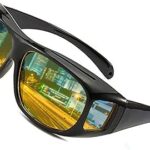 Lunettes de vision nocturne polarisées s'adaptant aux lunettes de soleil protection de conduite