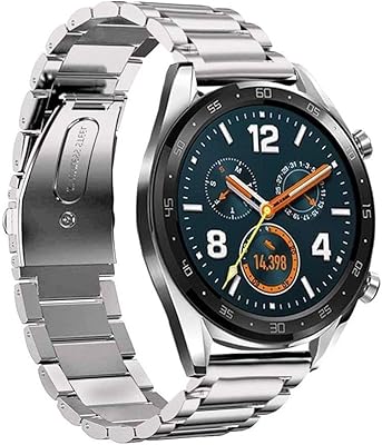 Bracelet de montre intelligente classique en acier inoxydable pour samsung 44 mm/huawei gt2/gear