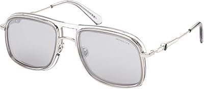 Lunettes de soleil contour pour hommes ml0223, argent/gris argent 56/20/145, argent/gris argent, 56/20/145