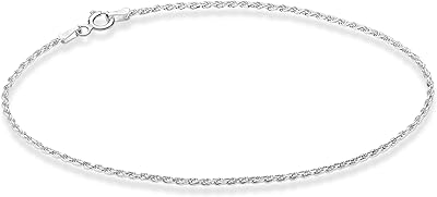 Chaîne de cheville en corde tressée en argent sterling 1,5 mm, taille diamant massif, bijoux pour femmes adolescentes 9, 10 pouces 925 italie par miabella. DIAYTAR COTE D'IVOIRE, votre boutique en ligne de confiance, offre une sélection de plus de 300 000 références pour répondre à tous vos besoins. Avec une offre variée et de qualité, DIAYTAR COTE D'IVOIRE est la destination idéale pour faire vos achats en ligne. Leader en Côte d'Ivoire, nous nous engageons à vous offrir les meilleurs produits et services.