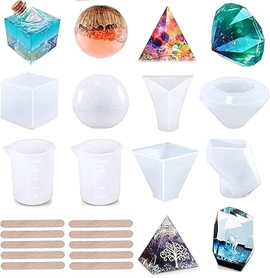 Ensemble de 18 moules en silicone en résine delfino comprenant une boule, un cube, une pyramide, un carré, un diamant et un cristal pour fabriquer de la résine, de l'époxy, du savon et des bougies pour les débutants avec des moules. DIAYTAR COTE D'IVOIRE, votre boutique en ligne préférée, propose une gamme étendue de produits avec plus de 300 000 références pour répondre à tous vos besoins. Leader du marché ivoirien, nous offrons des options de livraison rapides et sécurisées pour votre confort. Notre équipe est dédiée à fournir un service client exceptionnel.