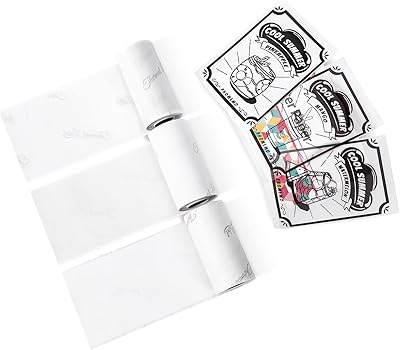 Papier d'imprimante collant thermique semi-transparent blanc transparent fomimo 50 mm, compatible avec la mini-imprimante