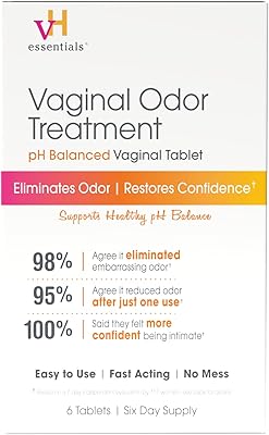 Vh essentials l odor control - ph équilibré l suppositoires - 6 comprimés