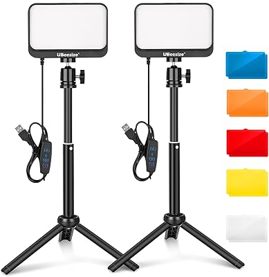 Kit d'éclairage de photographie ubisize, lampe vidéo led 6000k avec mini trépieds