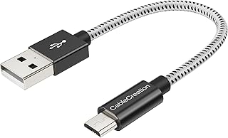 Câble micro usb court, câble de création usb vers micro usb 24 awg