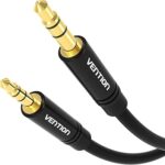 Cordon adaptateur audio version avec design plaqué or, câble audio auxiliaire de voiture