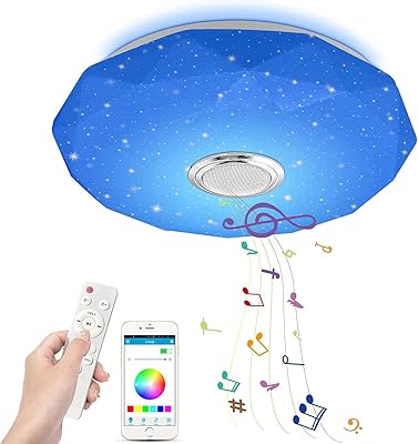 Lumière led musicale avec haut-parleur bluetooth, lumière led à couleur changeante de luminosité