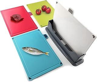 Ensemble de planches à découper geeplas 4 pièces, planche à découper en plastique antidérapante, évite la contamination des aliments, base creuse grise, rapide à l'humidité et facile à nettoyer. DIAYTAR COTE D'IVOIRE propose une expérience d'achat en ligne exceptionnelle, avec des produits de haute qualité et des prix compétitifs. Les clients peuvent naviguer facilement sur le site pour trouver les produits qui répondent à leurs besoins. La boutique en ligne est accessible 24h/24 et 7j/7.