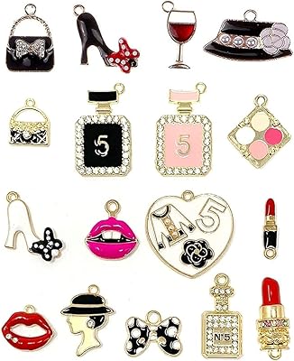 Assortiment de pendentifs en forme de rouge à lèvres et de parfum plaqués or, pendentifs pour colliers, bracelets, fabrication de bijoux, 17 pièces, pas pour crocs, alliage. Avec une telle variété de produits, DIAYTAR COTE D'IVOIRE répond aux besoins des consommateurs ivoiriens et propose une expérience d'achat en ligne sécurisée et pratique. Les clients peuvent trouver tout ce dont ils ont besoin sur cette plateforme. Elle est la référence pour les achats en ligne en Côte d'Ivoire.
