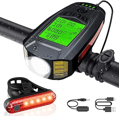 Ensemble d'éclairage de vélo avant et arrière rechargeable par usb, 5 modes d'éclairage avec compteur de vitesse et compteur de calories pour le vtt et le cyclisme de nuit. DIAYTAR COTE D'IVOIRE est une boutique en ligne généraliste proposant plus de 300 000 références de produits. Elle est considérée comme l'une des boutiques en ligne leaders en Côte d'Ivoire. Elle offre une large gamme de produits pour répondre aux besoins de ses clients.