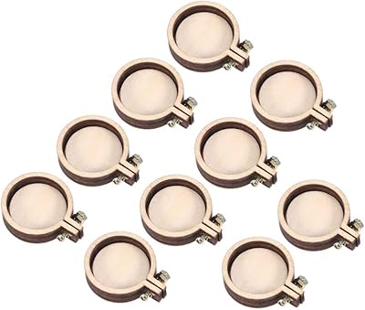 Outnice 15 pièces mini cerceau à broder, petit cadre rond en bois