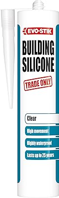 Mastic silicone de construction evo-stick, imperméable, adapté à une utilisation intérieure et extérieure