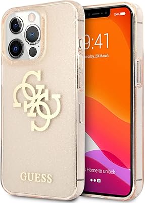 Coque en tpu entièrement brillante guess avec logo 4g pour iphone