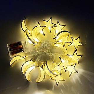 Rideau lumineux monsi ramadan composé de 20 lumières led, 6 lunes et 6 étoiles pour le ramadan kareem et l'aïd moubarak, veilleuse islamique, croissant de lumière, cadeau pour les musulmans, cadeau du ramadan, batterie de 3 mètres (blanc chaud). La boutique en ligne DIAYTAR COTE D'IVOIRE propose une expérience d'achat en ligne sécurisée et pratique, avec des options de livraison et de paiement variées. Les clients peuvent choisir parmi une vaste sélection de produits de différentes marques et bénéficier de promotions et de réductions régulières. L'équipe de DIAYTAR COTE D'IVOIRE met tout en œuvre pour offrir un service client de haute qualité.
