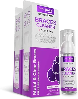 Orthofoam cleaner nettoie sous les brackets et fils en métal en céramique