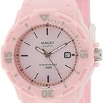 Montre à quartz casio pour femme, affichage analogique et bracelet en résine