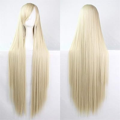 Perruque synthétique longue et lisse de 100 cm pour filles pour fête
