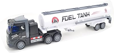 Jouet de camion riva télécommandé robuste à 4 voies avec semi-remorque et transporteur