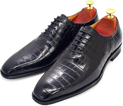 Chaussures habillées de luxe pour hommes oxfords en cuir véritable imprimé alligator chaussures