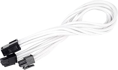 Câble d'extension d'alimentation silverstone avec gaine tech avec 1 connecteur 8 broches vers