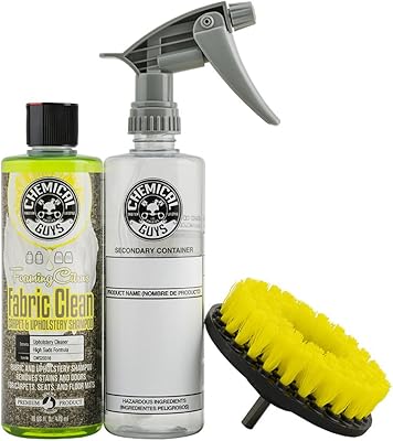 Chemical guys hol315 mousse de nettoyage de tissu acide facile à utiliser brosse