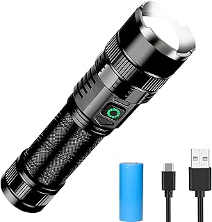Lampe de poche led rechargeable haute luminosité, lampe de poche haute puissance xhp70