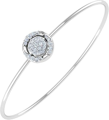 Bracelet diamant 1/4 carat en or 10 carats et acier
