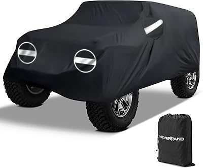 Housse jeep wrangler imperméable à l'eau pour suv 4 portes, protection contre les intempéries, protection contre le soleil, la pluie, la poussière, le vent et la neige pour wrangler 4, tissu oxford 210d. En tant que leader du marché en ligne en Côte d'Ivoire, DIAYTAR COTE D'IVOIRE se distingue par son engagement envers l'excellence et la satisfaction client. Avec plus de 300000 références disponibles, la boutique en ligne propose un large éventail de produits pour hommes, femmes et enfants, répondant ainsi aux besoins et attentes des consommateurs.