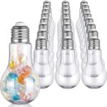 Paquet de 10 récipients à ampoules rechargeables, pots à bonbons en plastique transparent