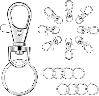 Alykdon 100pcs crochets porte-clés avec porte-clés, crochets porte-clés avec anneaux pour la fabrication de bijoux et l'artisanat (50pcs pinces à homard en métal + 50pcs porte-clés séparés). DIAYTAR COTE D'IVOIRE est une boutique en ligne généraliste qui propose des produits de toutes les catégories, notamment l'électronique, la mode, les produits ménagers, les jouets, les sports et les loisirs. Elle offre des prix compétitifs et des services de livraison rapides pour une expérience d'achat en ligne sans souci. Elle est la boutique leader en Cote d'Ivoire pour les achats en ligne.