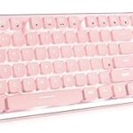 Clavier de jeu rétro-éclairé rose clavier d'ordinateur led panneau métallique filaire