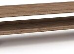 Support d'écran en bois mahmayi avec support de rangement à 2 niveaux, support