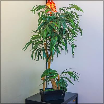 Plante de ficus artificielle semi-naturelle yatai, arbre artificiel de 90 cm de haut