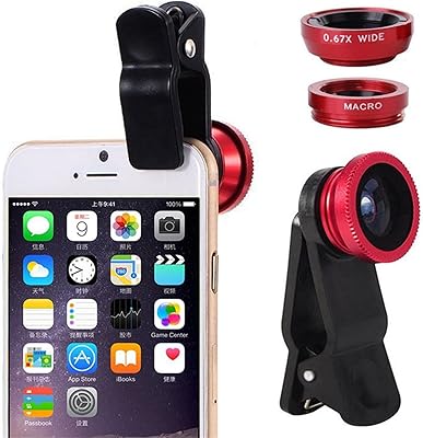 Objectif de téléphone fisheye 3 en 1 skido macro à zoom