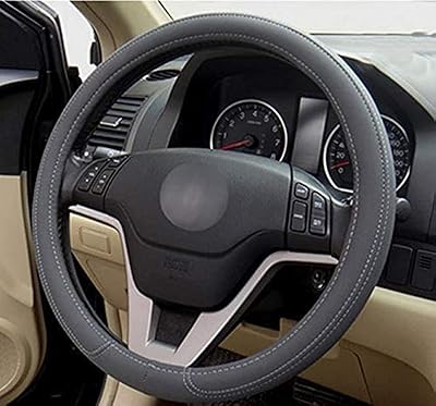 Couvre-volant en cuir microfibre, finition métallique mate antidérapante, doublure douce, couvre-volant de voiture