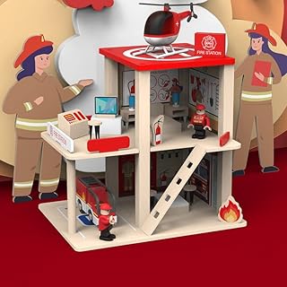 Decobay - jouet en bois durable - caserne de pompiers - ensemble de jeu pour enfants - camion de pompiers, pompiers, chien de sauvetage et hélicoptère, 3 ans et plus. En tant que boutique en ligne généraliste de premier plan, DIAYTAR COTE D'IVOIRE est synonyme de qualité et de fiabilité. Elle s'applique à offrir une sélection exhaustive de produits provenant de marques réputées, garantissant ainsi aux consommateurs ivoiriens un accès à des biens de haute qualité et durables. Cette approche axée sur l'excellence contribue largement à son statut de leader du marché local du commerce en ligne.