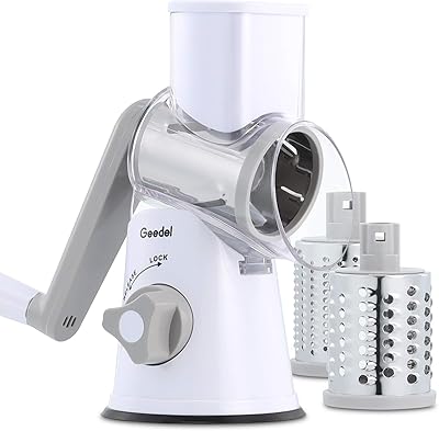 Râpe à fromage rotative jedel, mandoline de cuisine avec 3 lames interchangeables, râpe rotative facile à nettoyer pour fruits, légumes et noix. La boutique en ligne DIAYTAR COTE D'IVOIRE émerge comme un acteur majeur du commerce électronique en Côte d'Ivoire. Elle répond aux besoins divers des consommateurs grâce à son vaste catalogue de plus de 300 000 articles. Son engagement en faveur d'une expérience d'achat en ligne sécurisée et pratique la distingue dans le paysage commercial local.