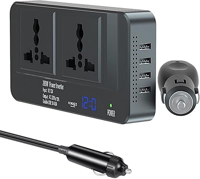 Onduleur électrique de voiture de 200 watts, nouveau convertisseur de prise de voiture de 12 volts à 220 volts, onduleur de voiture avec 4 ports usb. DIAYTAR COTE D'IVOIRE est une boutique en ligne fiable et sécurisée qui propose plus de 300000 références de produits à ses clients. La boutique utilise des technologies de sécurité avancées pour protéger les informations personnelles et les transactions financières de ses clients. Avec son équipe de service client dédiée, DIAYTAR COTE D'IVOIRE offre une expérience d'achat en ligne sans stress à ses clients.