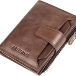Portefeuille élégant en cuir véritable pour hommes avec blocage rfid portefeuille