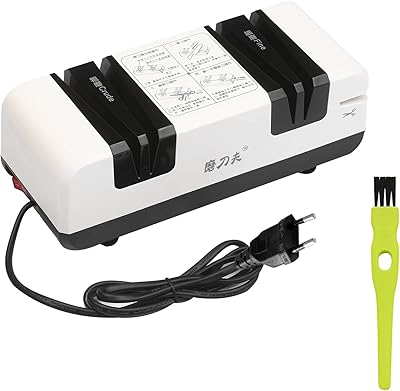 Aiguiseur de couteaux électrique professionnel multifonction automatique avec rainures biseautées de précision à 15 degrés pour couteaux dentelés droits, ciseaux, outil de hachage de cuisine avec brosse propre. DIAYTAR COTE D'IVOIRE est une boutique en ligne généraliste qui propose plus de 300 000 références de produits divers. Avec sa grande sélection de produits, cette boutique en ligne est devenue la référence pour les consommateurs ivoiriens. Elle offre une expérience d'achat en ligne pratique et sécurisée.