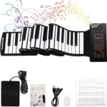 Piano pliant 88 touches avec pédale numérique portable avancée pour enfants débutants