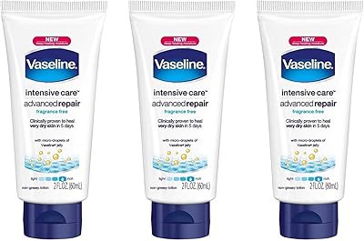 Lait hydratant pour le corps vaseline advanced intensive care, sans parfum, format voyage