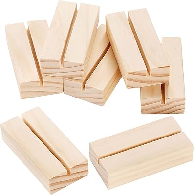 Apofix 24 pièces porte-cartes de table en bois, porte-photo en acrylique pour mariage