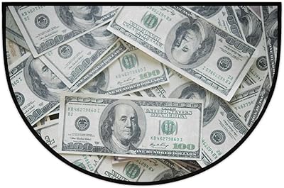Paillasson en demi-cercle au design dollar américain tapis de porte d'entrée