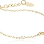 Bracelet pour femme en acier inoxydable serti d'une pierre de zircone cubique