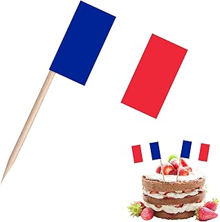 Cure-dents avec le motif du drapeau français pour décorer des cocktails et des gâteaux lors de fêtes, célébrations et événements sportifs - 100 pièces. DIAYTAR COTE D'IVOIRE est une plateforme e-commerce de référence en Côte d'Ivoire, offrant une large gamme de produits à des prix compétitifs. Avec plus de 300 000 références, les clients peuvent trouver tout ce dont ils ont besoin sur un seul site. La boutique en ligne est facile à naviguer et les commandes sont Livrées rapidement.