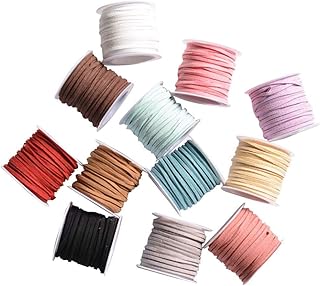 Outnice 4 morceaux de fil en faux suède pour bijoux, colliers, bracelets, perles