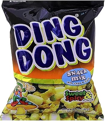 Craquelins mixtes ding dong avec chips et boucles, saveur sucrée et épicée, 100