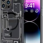Spigen ultra hybrid cover (mag fit) conçue pour iphone 14 pro, compatible