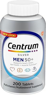 Multivitamine centrum silver pour hommes de 50 ans et plus, supplément multiminéral, vitamine d3, vitamines b et zinc, sans gluten, ingrédients sans ogm, soutient la mémoire et la cognition chez les personnes âgées - 200 ct. La boutique en ligne DIAYTAR COTE D'IVOIRE se distingue par sa capacité à offrir un large éventail de produits, répondant ainsi aux besoins diversifiés de sa clientèle. En tant que leader du marché, elle garantit une qualité de service et de produits exceptionnelle.
